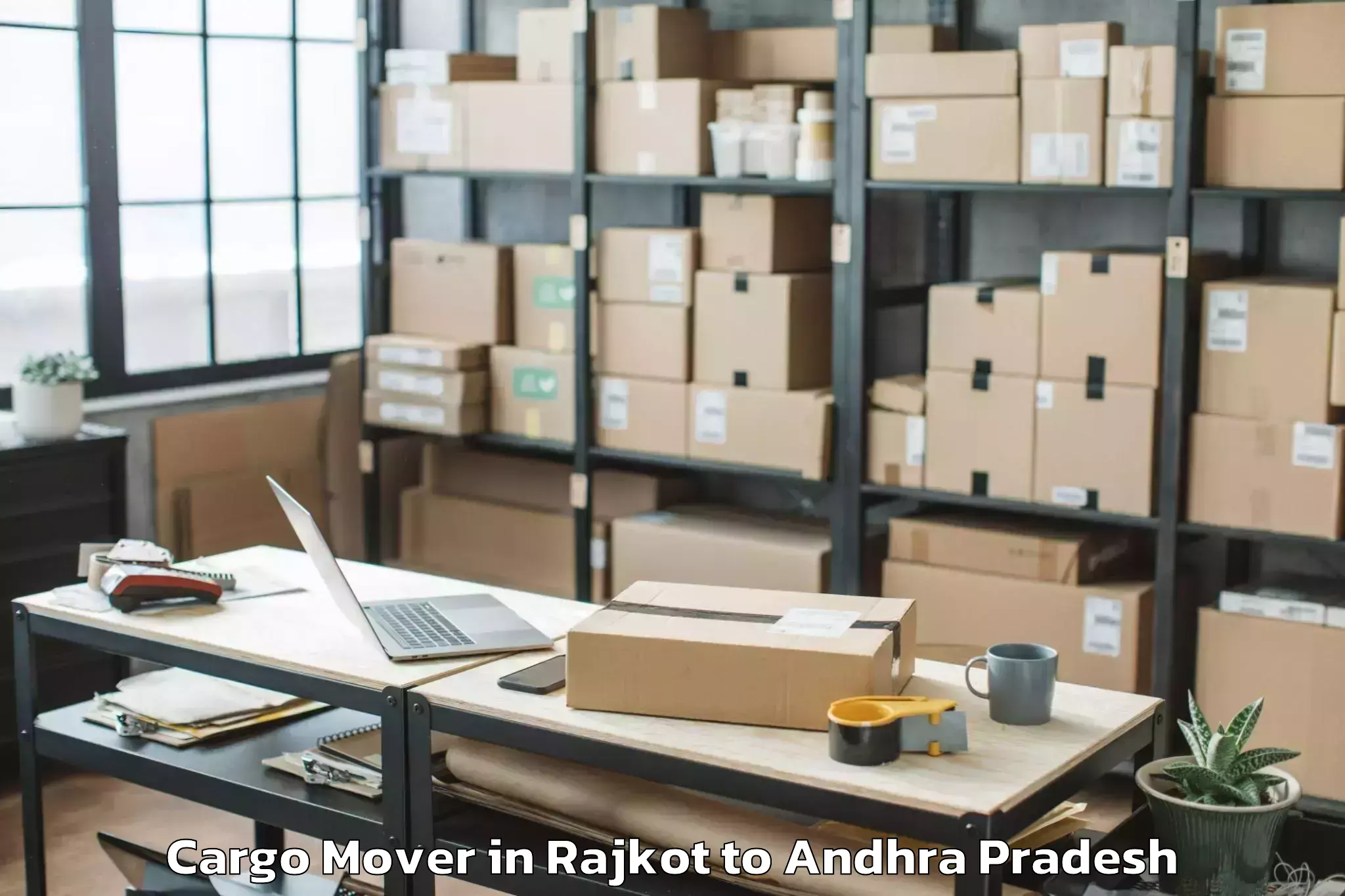 Professional Rajkot to Nuzendla Cargo Mover